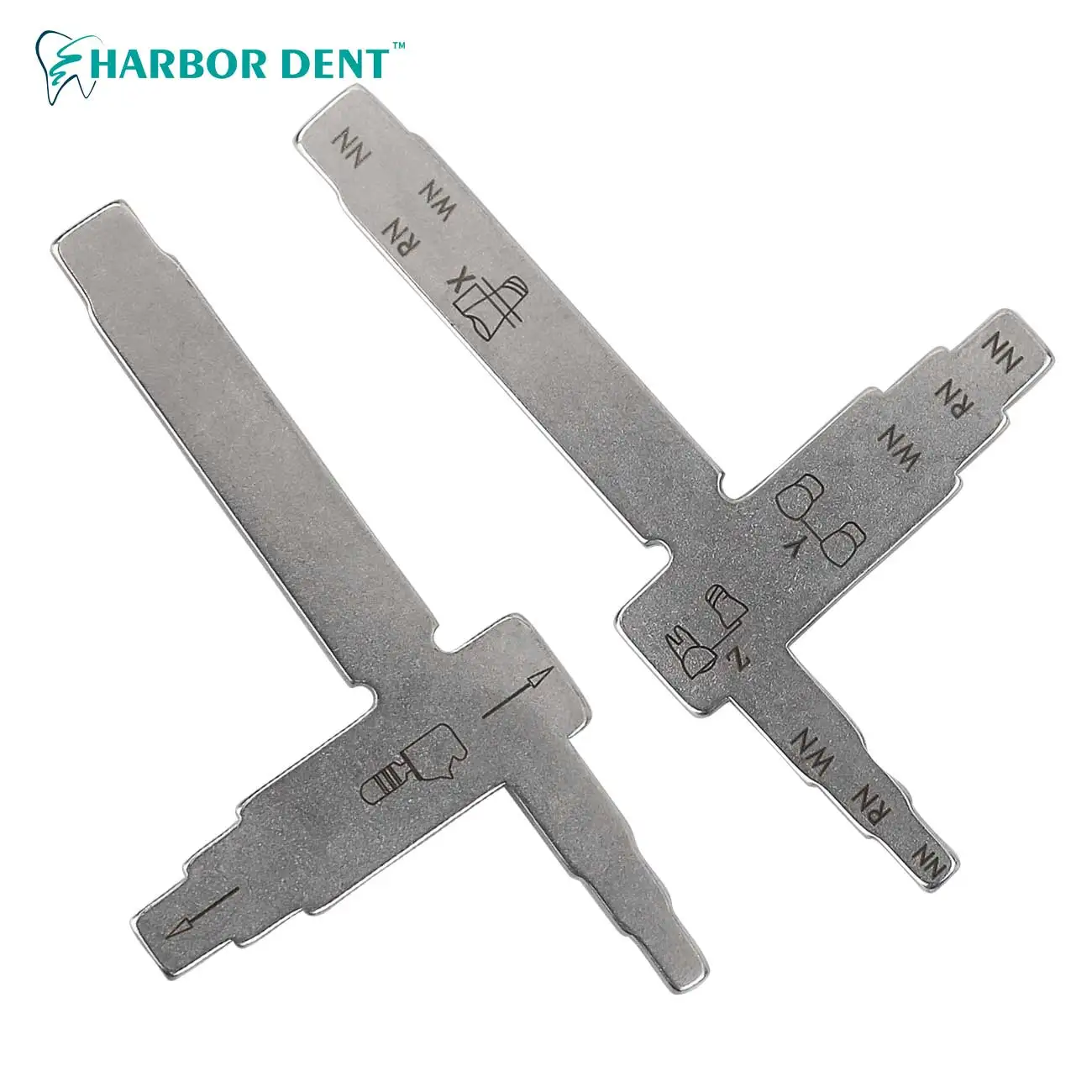 1PCS/3PCS Dental Implant Measure Ruler for Interdental Distance Implant Locating Caliper T Shape Measuring Gauge Measuring Ruler