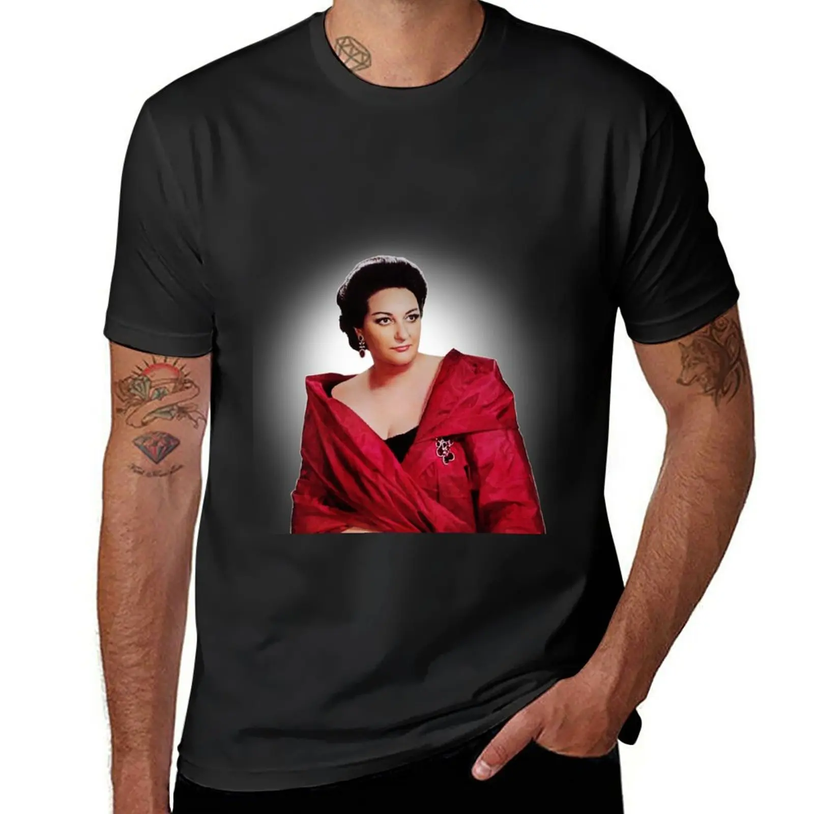 

New MONTSERRAT CABALLE T-Shirt t-shirts man boys white t shirts Blouse mens funny t shirts