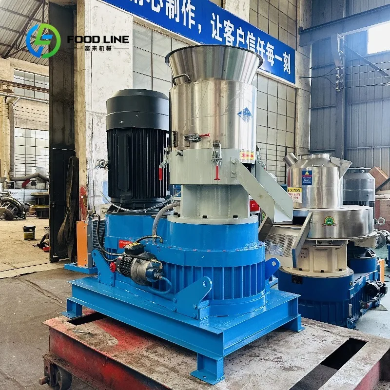 Customized integrated gearbox pellet granulator flat‑mold pelleting device for sawdust wood scraps bio‑fuel particle processing