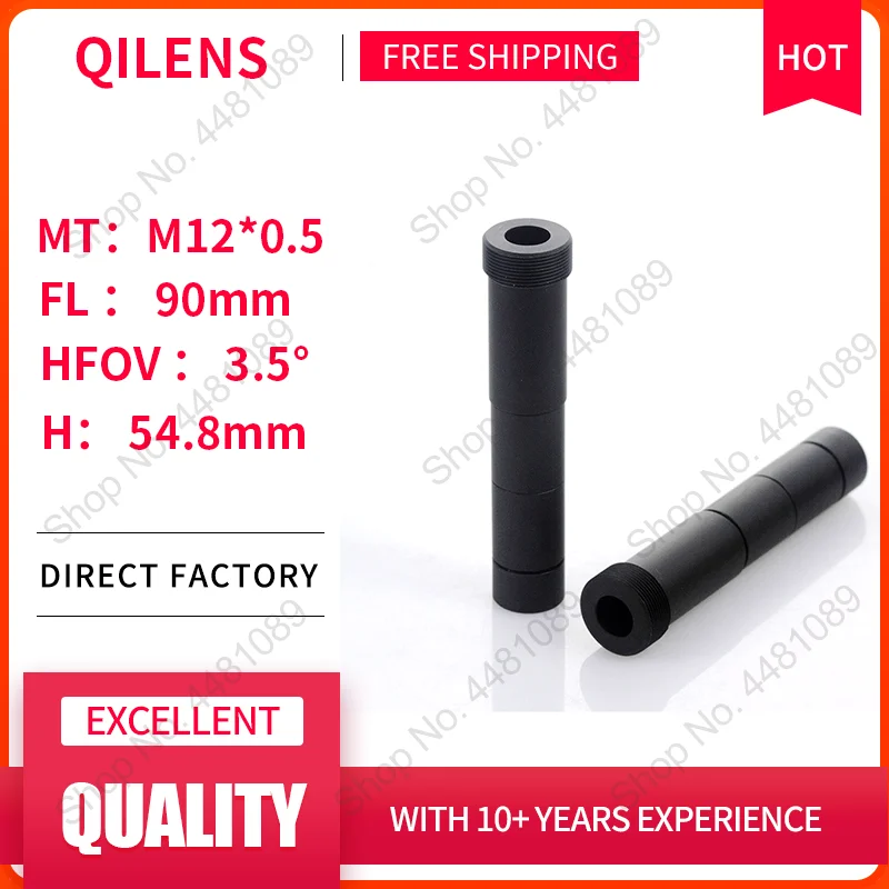 Obiektyw 90mm M12 Obiektyw kamery CCTV HD 1,0 megapiksela Obiektyw skanera o dużej odległości oglądania Mocowanie M12