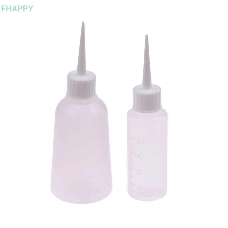 Flacone applicatore con punta trasparente in plastica da 5 pezzi 40/100ml adatto per artigianato colla artistica multiuso riutilizzabile vuoto