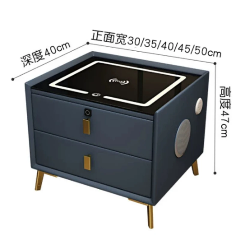 Beige Secret Night Stands Modern Farmhouse Storage Choice Bedside Table Compartment Mesa Lateral Mesa De Noche Furniture Room
