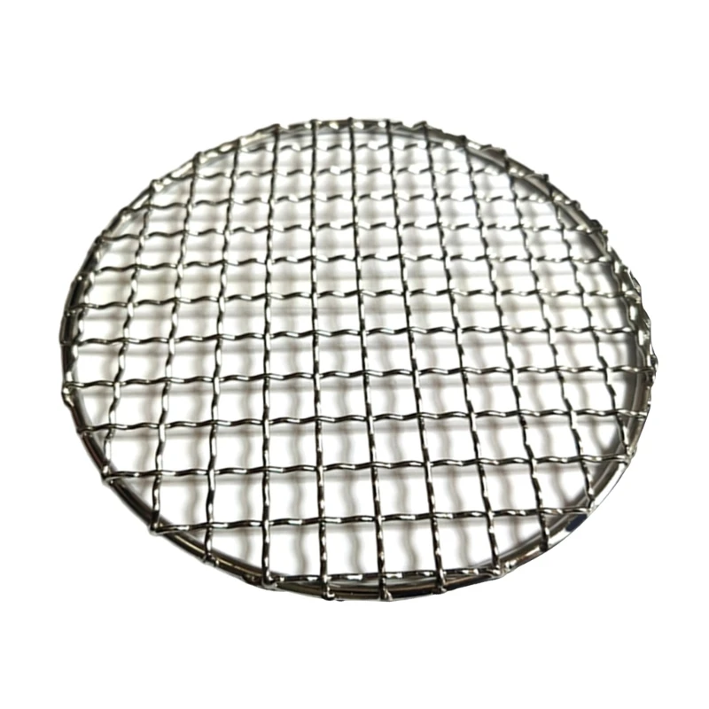 Camping Grill Grate Mesh Pad Multi-sizes Round Grilling Mesh Cooking Outdoor Picnics BBQ Camping Pot Firewood Rack