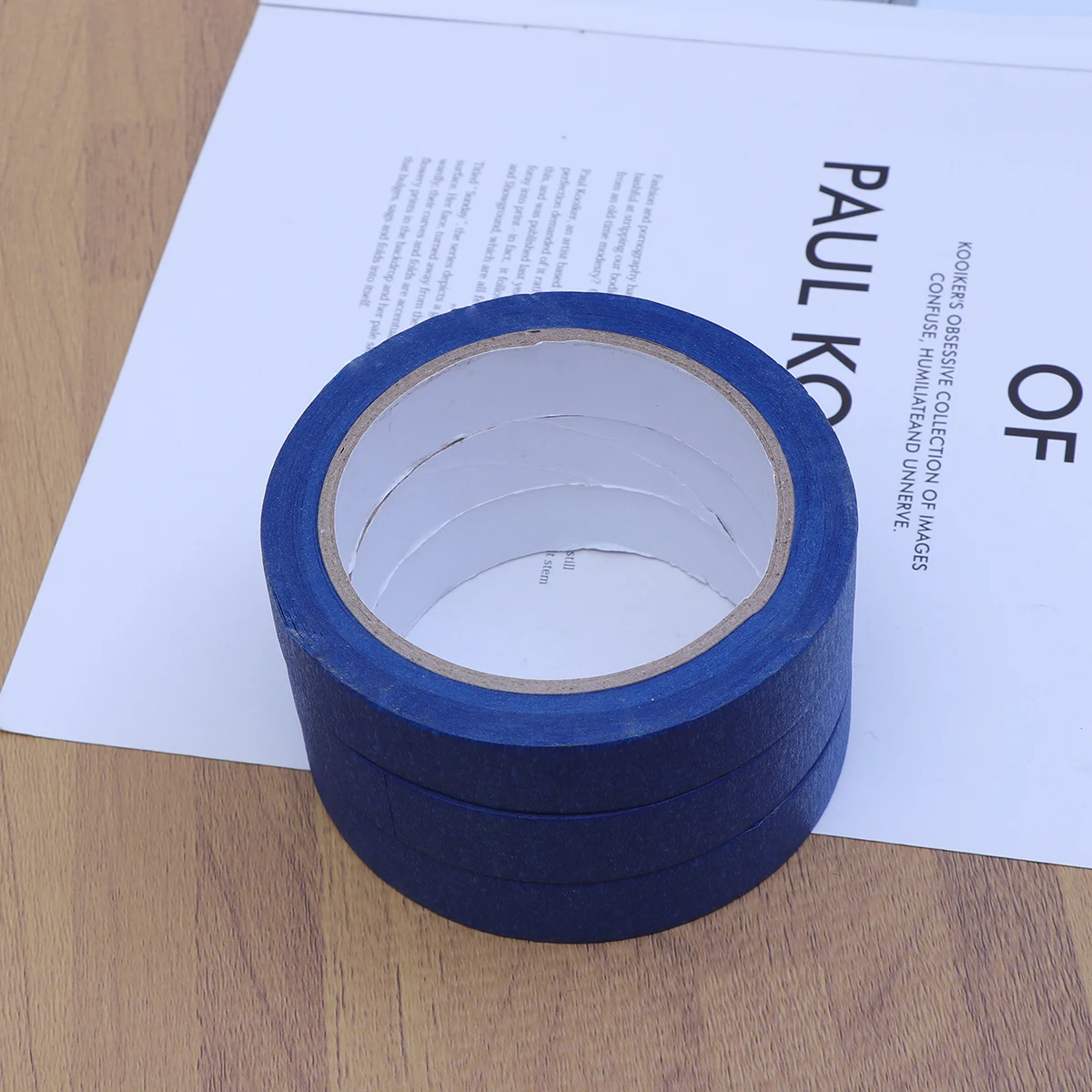 

3Pcs Enhanced Masking Tape Rubber Color Separation Mark High Temperature Resistant Sticky Paper Roll