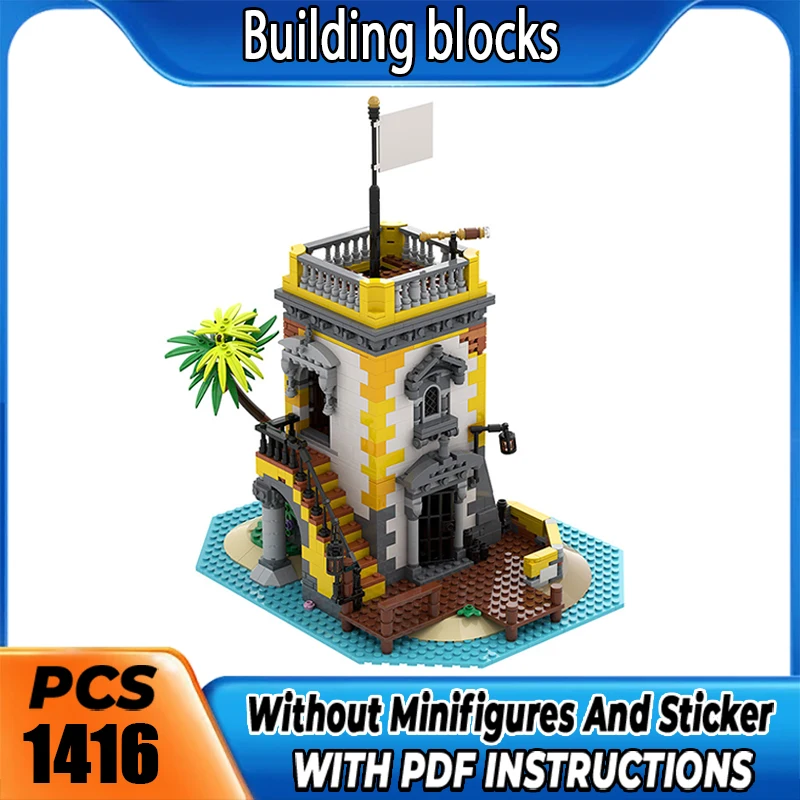Exquisite Building Blocks Coastal Lighthouse Modular Building Educational Toy for Kid Holiday Gift Christma Toy DIY Assembly Set
