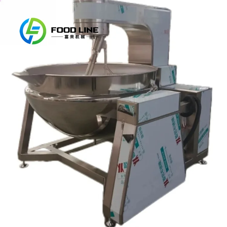 304 Stainless Steel Planetary Cooking Wok Mixer Machine for Restaurants Food Shops Flour Mills-for Sauce Curries Food Plant
