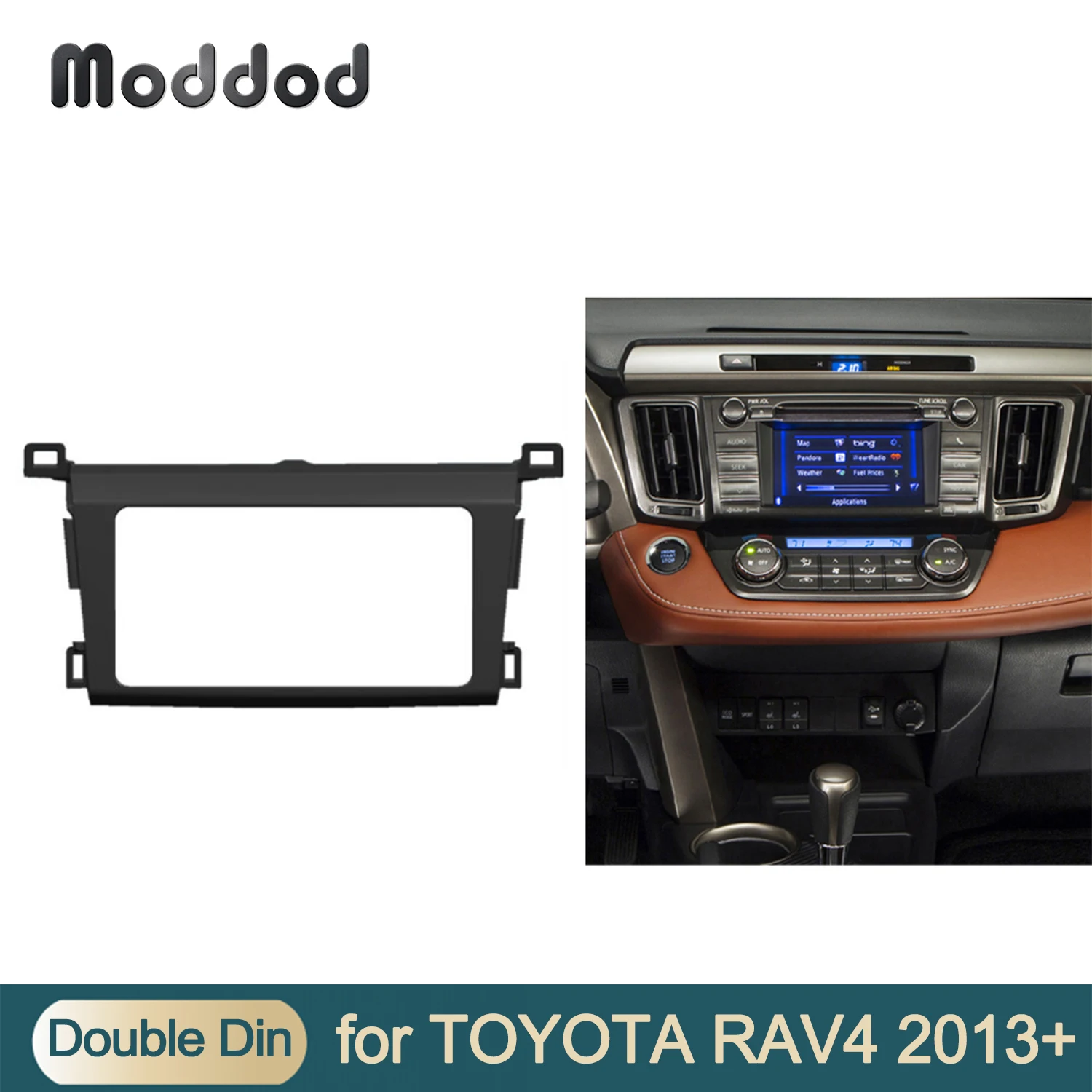 

Double Din Car Radio Fascia For Toyota RAV4 2013+ Stereo Fascia Dash Mounting CD Trim Installation Kit Face Frame CD DVD Bezel