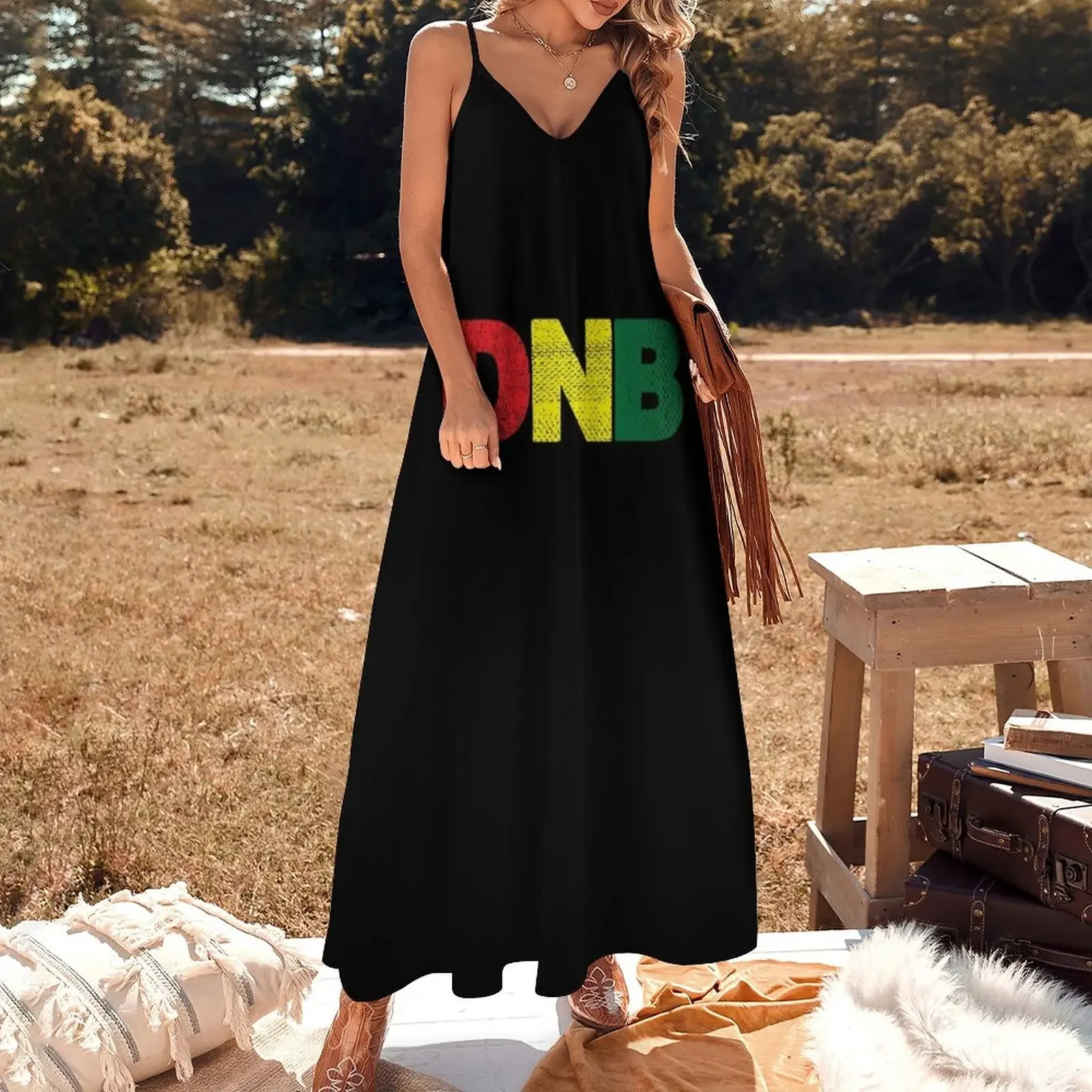 DNB Junglist Drum n Bass Red Yellow Green Sleeveless Dress summer clothes women's summer dress 2024