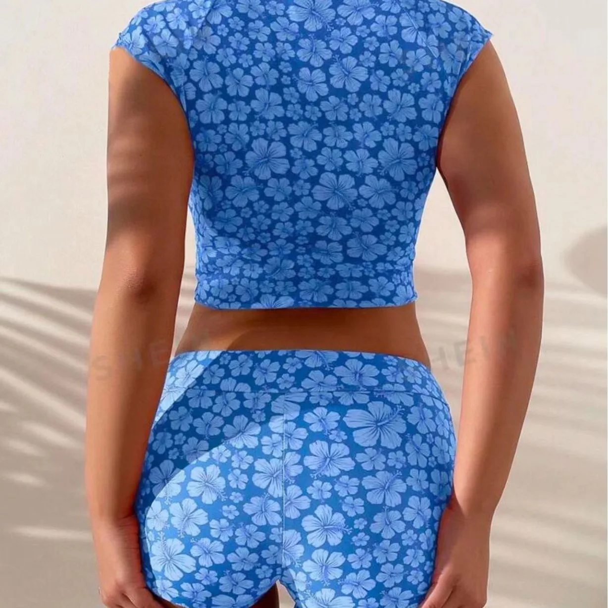 Новинка 2025 года, бикини из трех частей с разрезом на плечах, сексуальный костюм, купальник, тонкий бикини с принтом, консервативный чехол для живота