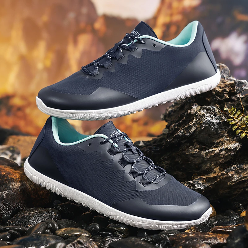

Mens Vulcanized Shoes Comfortable Wide Toe Barefoot Shoes Zero Drop Minimalist Sneakers Unisex Lace Up Non Slip Walking Shoes