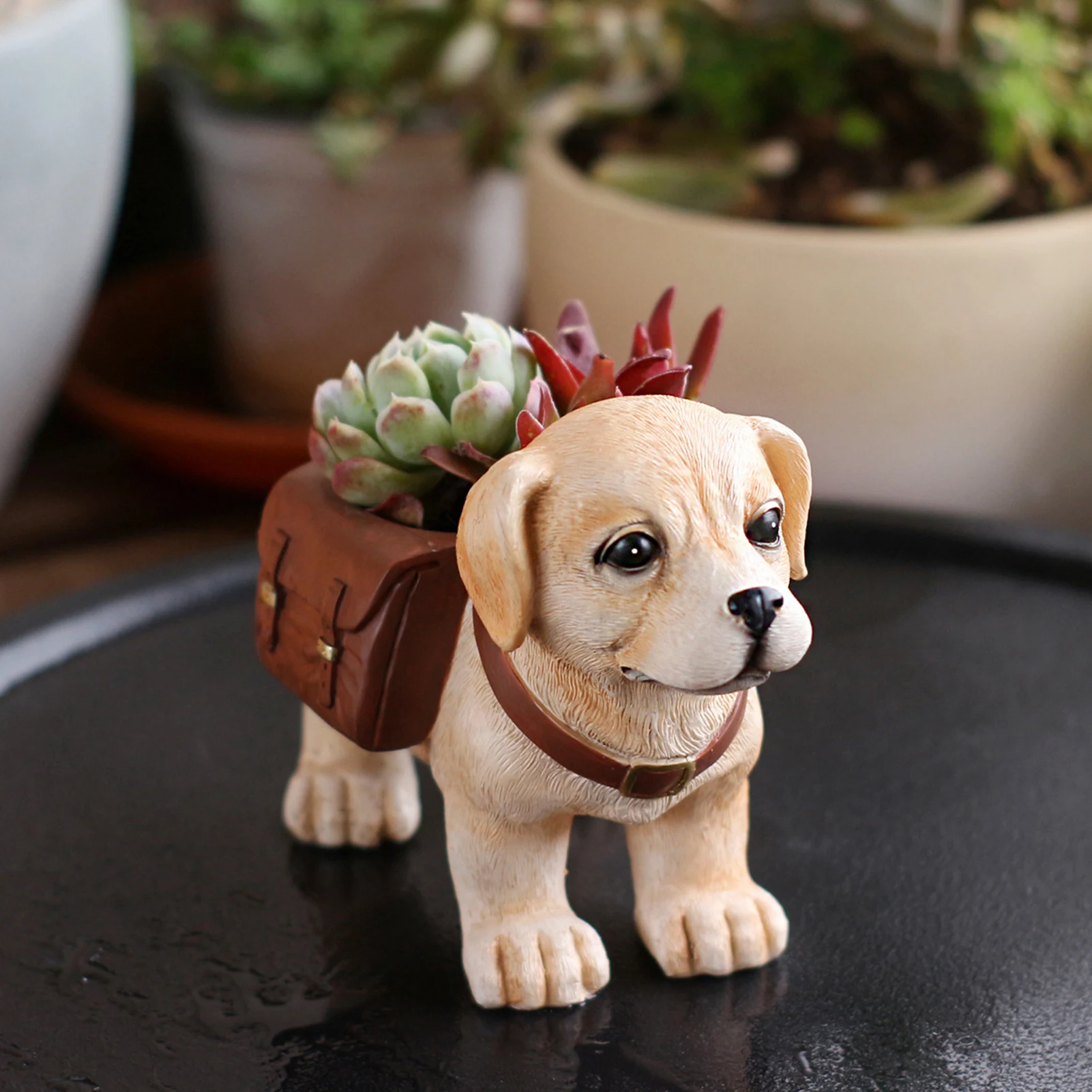 

Resin Labrador Dog Planter Pots for Succulents Indoor Outdoor Decorative Figurine Home Garden Decoration