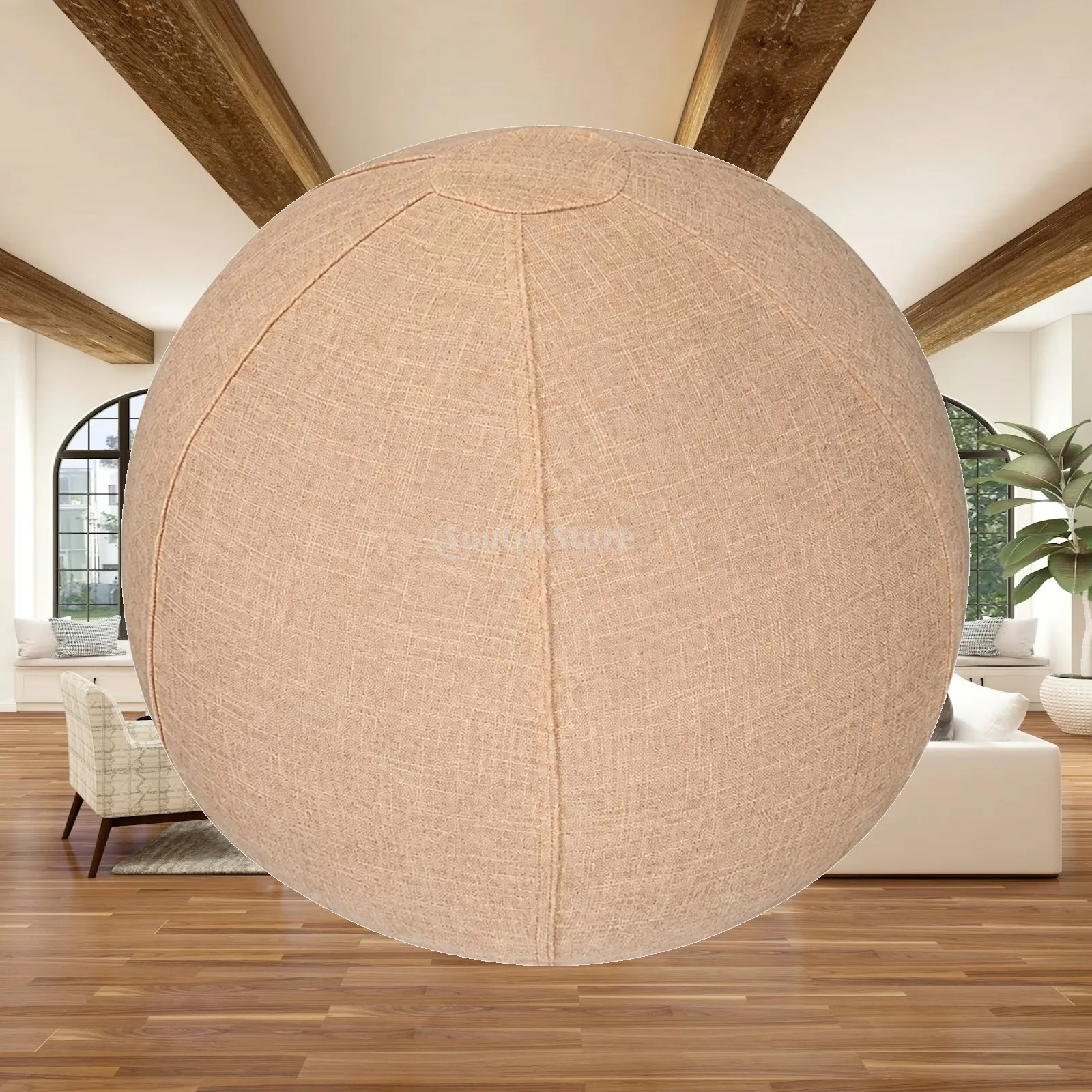Spherical Exercise Ball Protect Cover Lightweight Fitted Round Ball Cover with Top Tab Slipcover Gentle-textureFriendly
