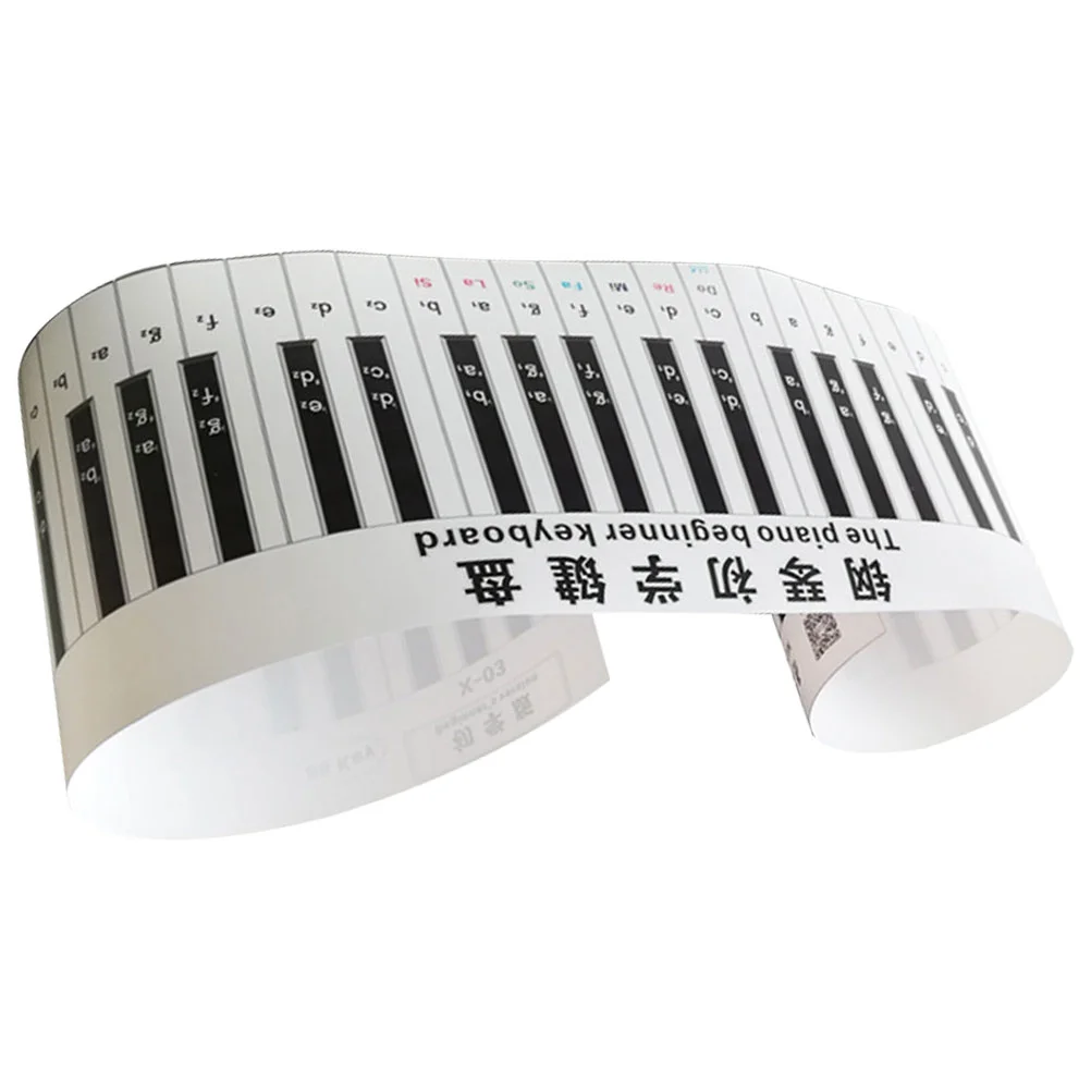 Simulated Piano Keyboard Keyboards for Desktop 3d Pvc Practice Decals Student Child Labels