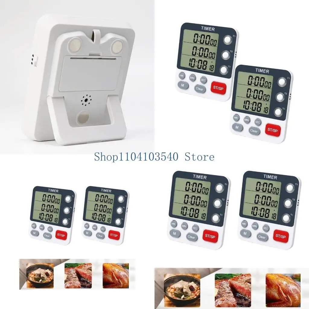 

02DC Удобный для пользователя таймер с 3 слотами, небольшой трехканальный таймер из АБС-пластика, простое управление