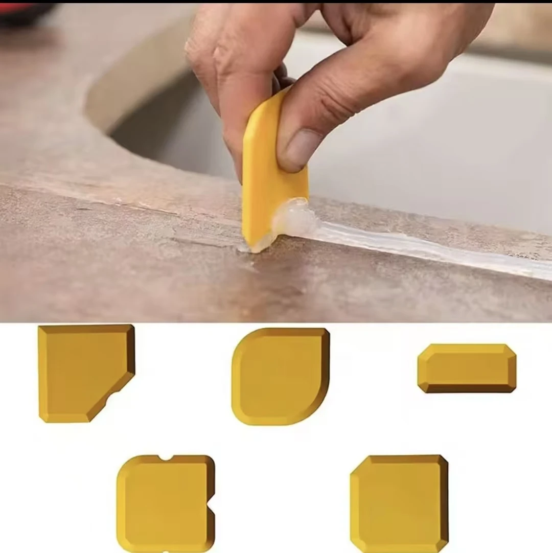 

4-Piece Silicone Caulking Tools Set - Versatile, Easy Clean-up, & Professional Sealant Spreading House Building Decoration Tools