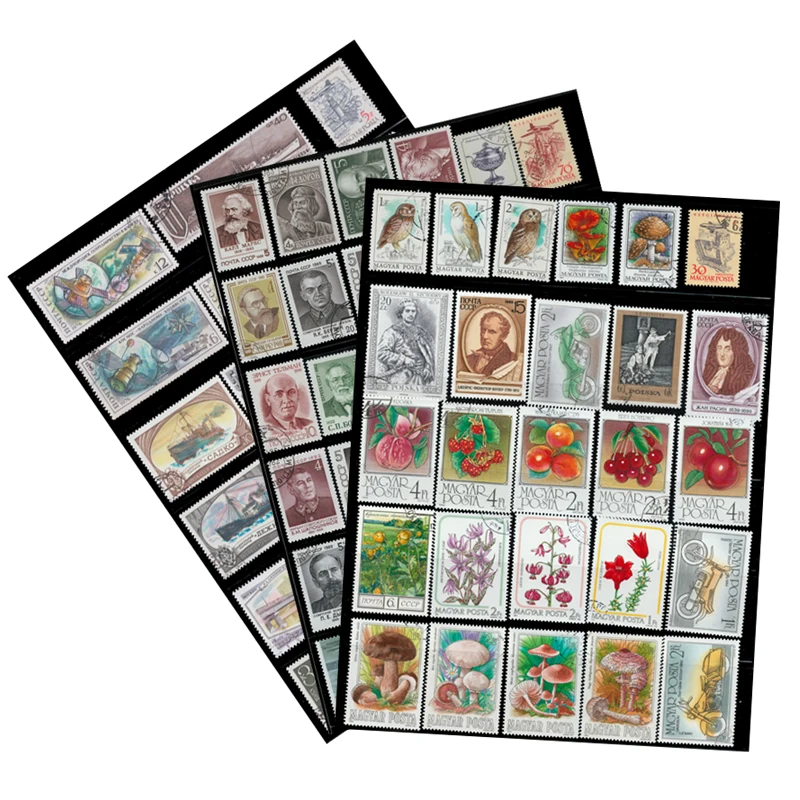 100 PCS All  Different Unused Engraved  Postage Stamps With Post Mark For Collection