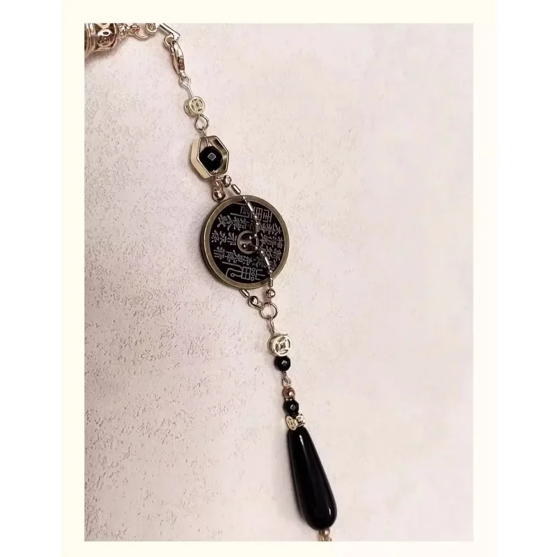 ต่างหูพู่ห้อยเหรียญทองแดงสไตล์โบราณที่ไม่มีหูเจาะสามารถนำมาใช้กับตะขอเกี่ยวหูอุปกรณ์เสริมสำหรับผู้ชายและผู้หญิง