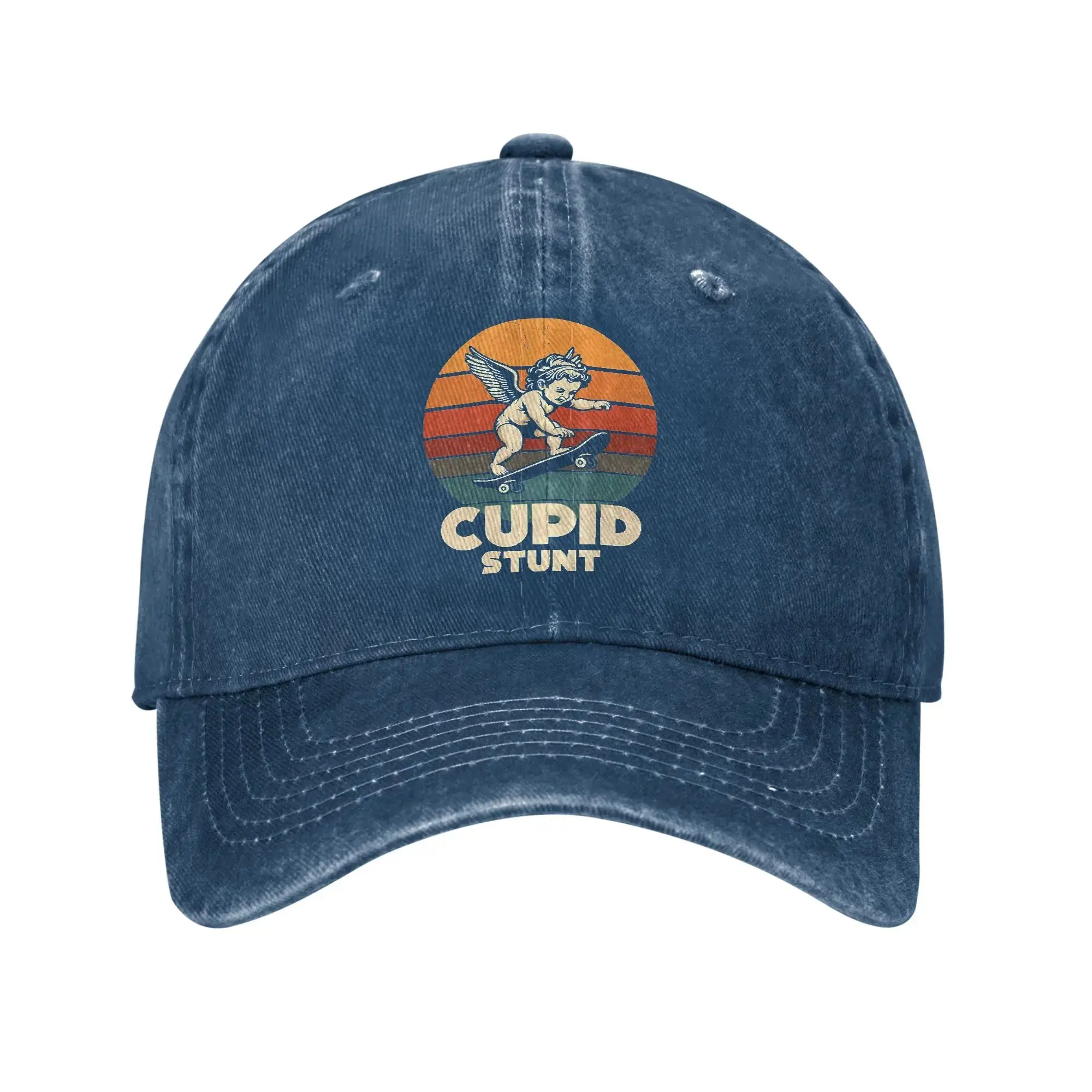 Cupid Stunt Sun Baseball Cap Fitted Retro Women Men Washed Trucker Hat  Sport Baseball Caps Birthday Gift Outdoor Sun Protection