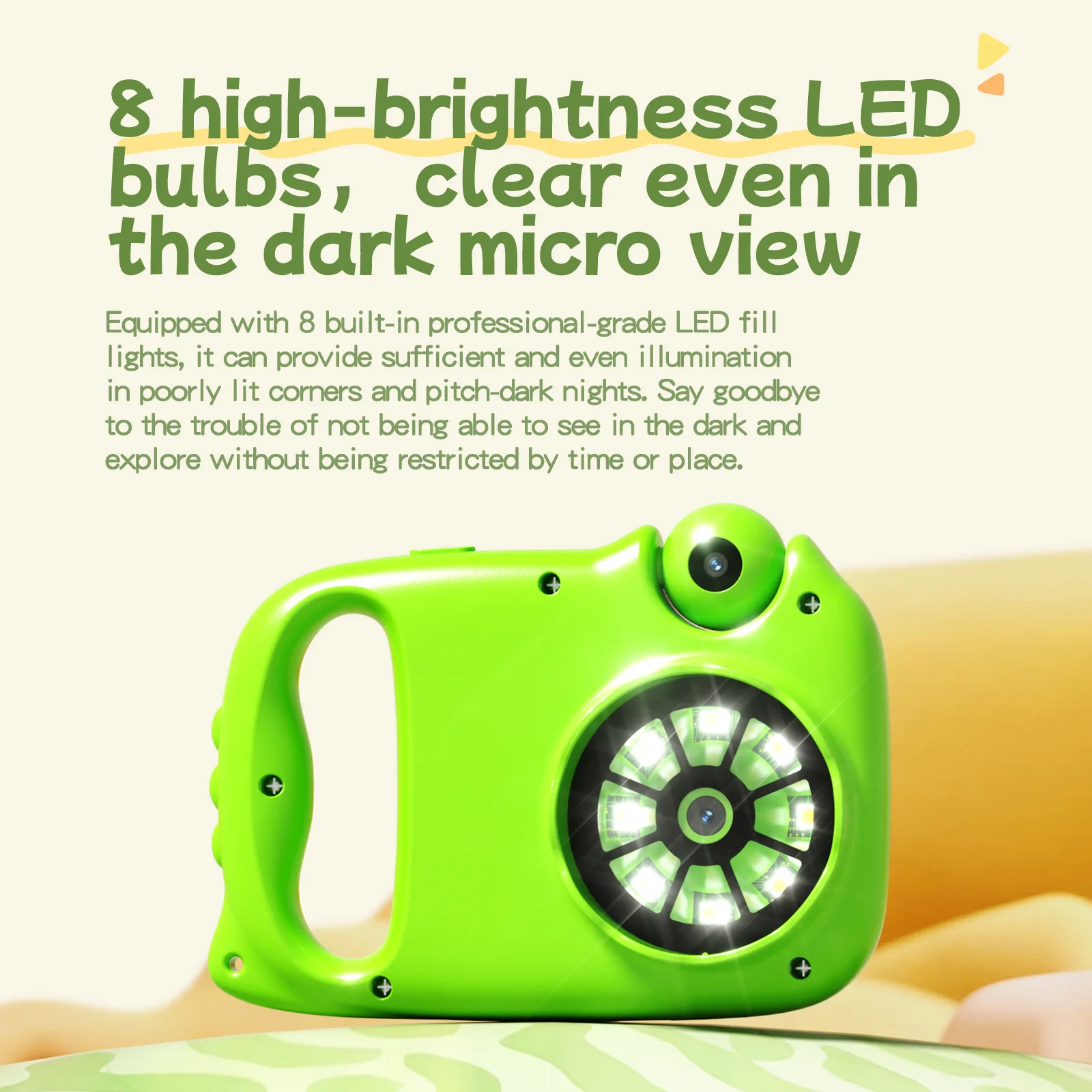 กล้องสำหรับเด็ก, กล้องที่สามารถถ่ายภาพและบันทึกวิดีโอได้ กล้องขนาดเล็กความละเอียดสูง, กล้องกล้องจุลทรรศน์สำหรับเด็ก