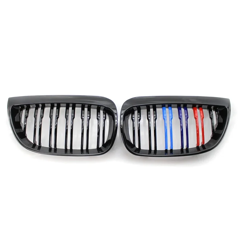 Car Styling Dual Slats Front Kidney Grill Racing Grills Replacement For BMW E81 E87 E82 E88 120i 128i 130i 1 Series 2004-2011