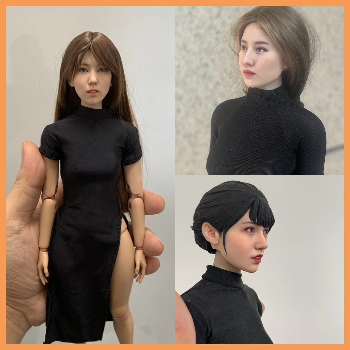 1/6 1/12 Scale Realistic Makeup Karen Kaede&Liu Yifei&Yui Hatano Bald Head Sculpture For Light Wheat Skin Action Figure Body