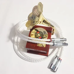 Free shipping 1Pair Hi-end 8AG OCC Silver plated XLR Audio cable Hi-Fi Balance wire Male to Female Microphone upgrade line