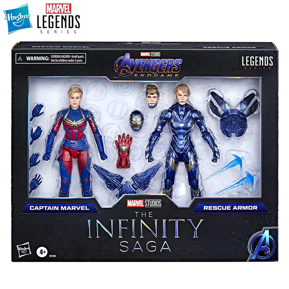 

[In-Stock] Hasbro Marvel Legends Series Captain Marvel and Rescue Armor 2-Pack 15cm Nice Anime Action Figure Model Gift Toys