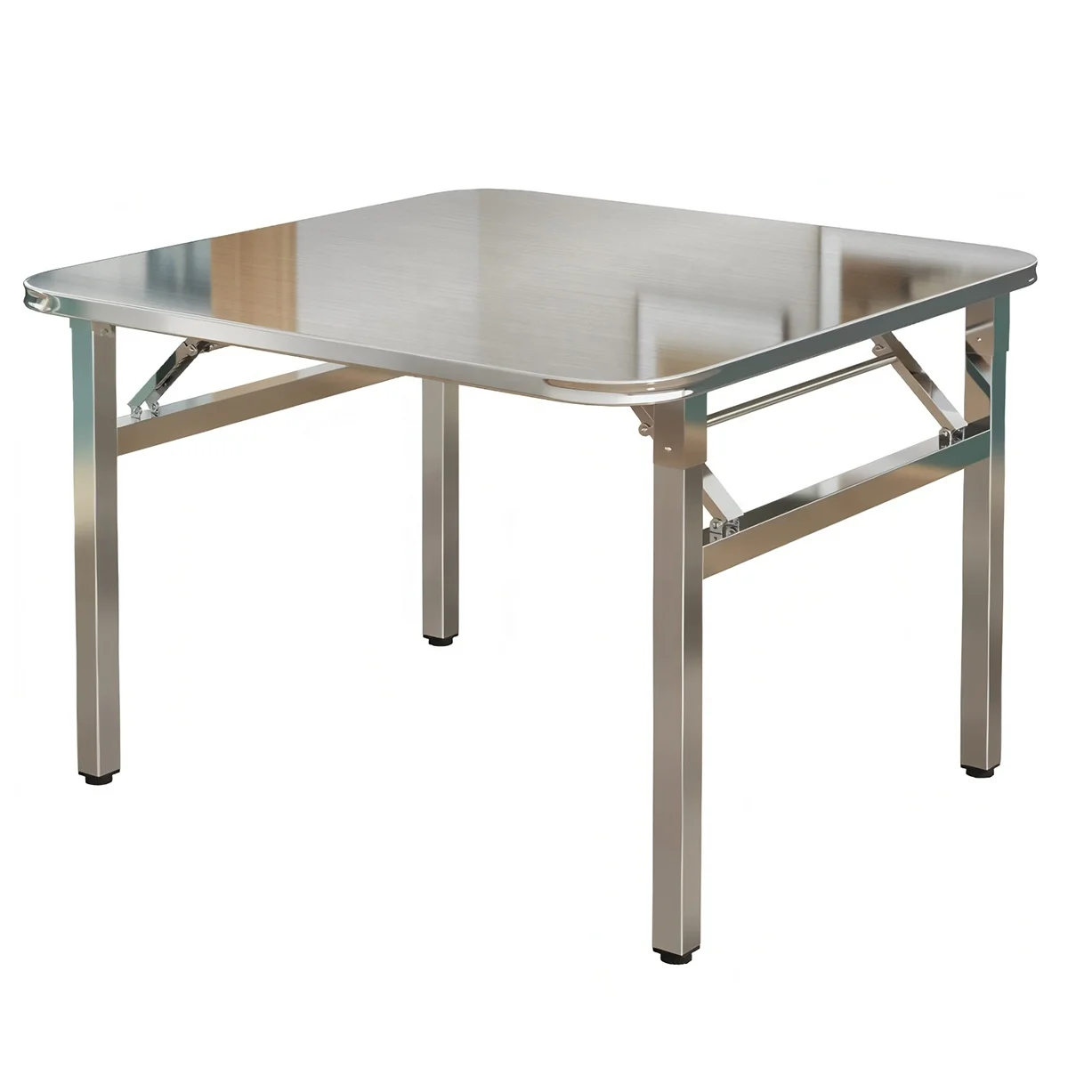 #Lightweight Portable Stainless Steel Folding Table Outdoor Camping Picnic BBQ Coffee Table Rust-Resistant Patio Garden Furnitur