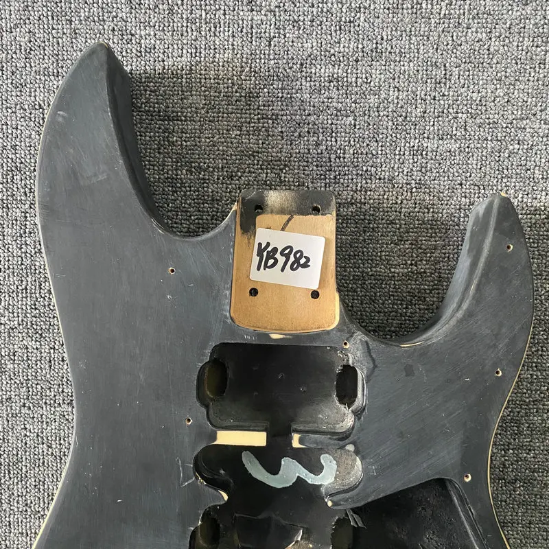 YB982 Electric Guitar Body Black Color 2 Points Tremolo HSH Pickups with Damages and Dirty Right Hand Special Sales