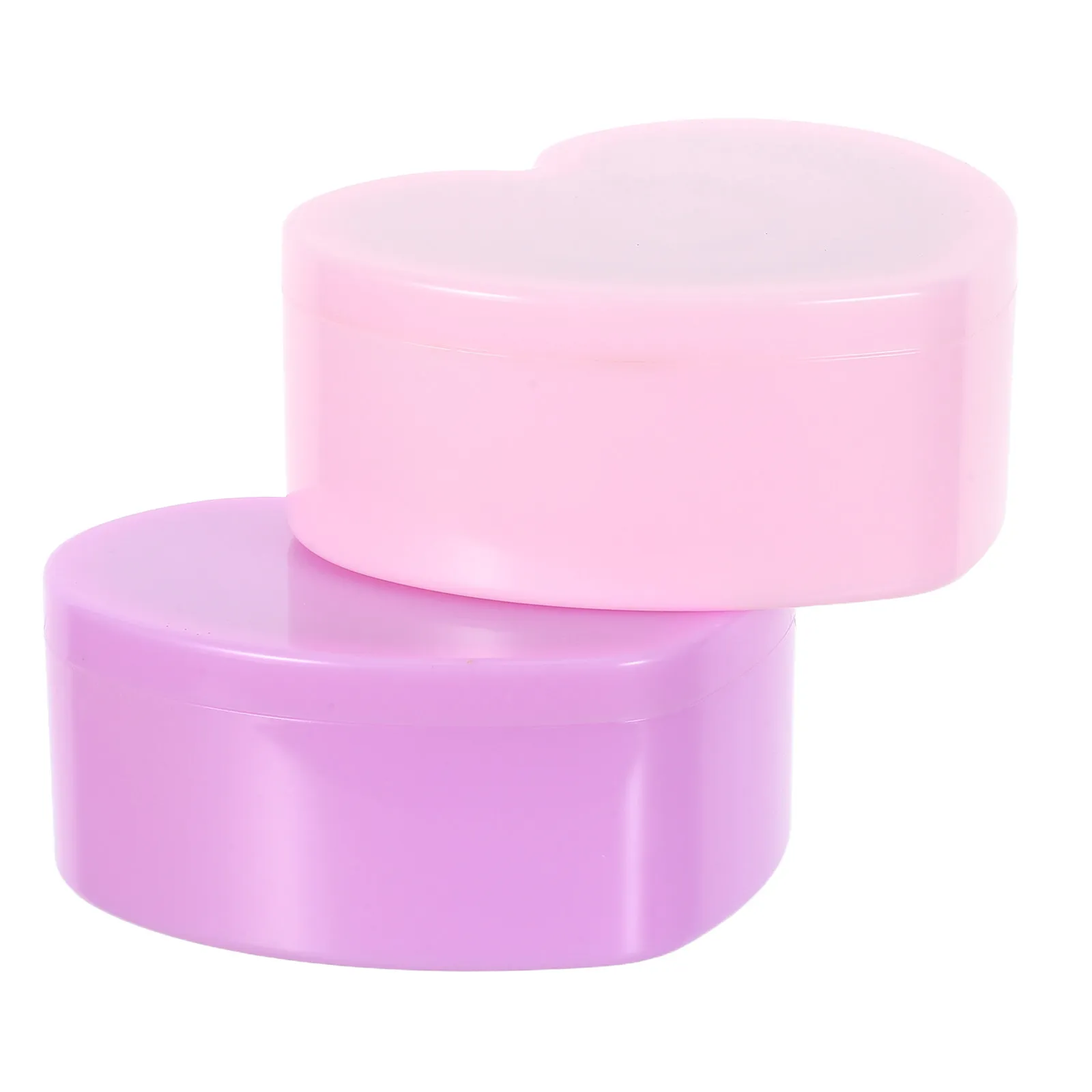 

2Pcs Heart Shaped Jewelry Box Lid Mirror Double Layer Storage Organizer Girls Hair Accessories Trinket Keeper Children Keepsake