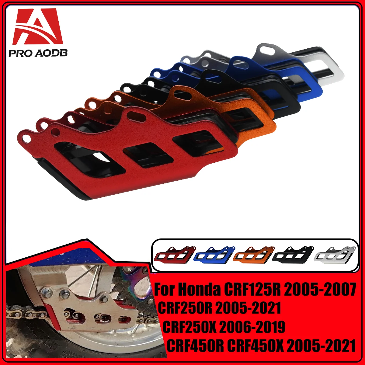 

For Honda CRF125R CRF250R CRF250RX CRF250X CRF450R CRF450X CRF450RX CRF450RL 2005-2017 2121 2022 CNC Chain Guide Guard Protector