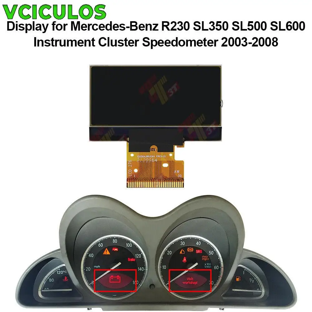 

1Pc Instrument LCD Display Panel A2305407611 For Mercedes R230 SL500 SL550 2003-2012 Car Interior Accessories Parts Replacement