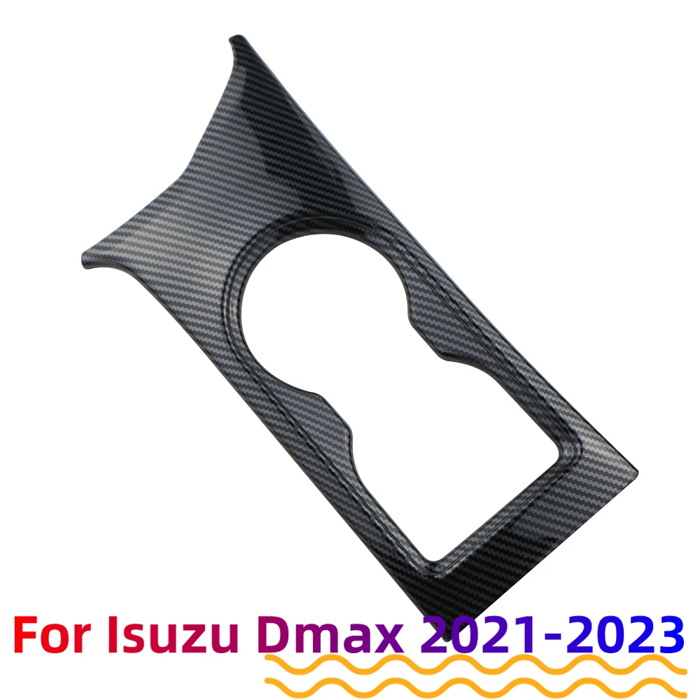 LHD Accessories for Isuzu Dmax D-max D Max 2021 2022 2023 Water Cup Holder Sticker Cover Carbon Fiber Decoration Accessories