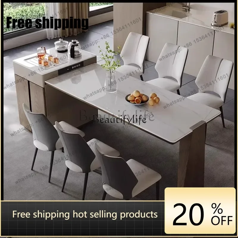 JJ Medieval style island dining table integrated household retractable open kitchen dining table and chairs