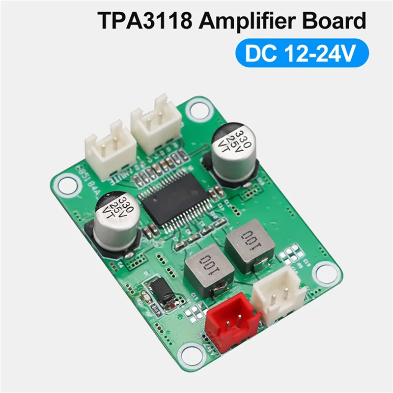 

A32T-2X 60W Mono Digital Audio Power Amplifier Board TPA3118 DC 12V-24V 4-8Ohm Class D Home Audio Amplifier Module