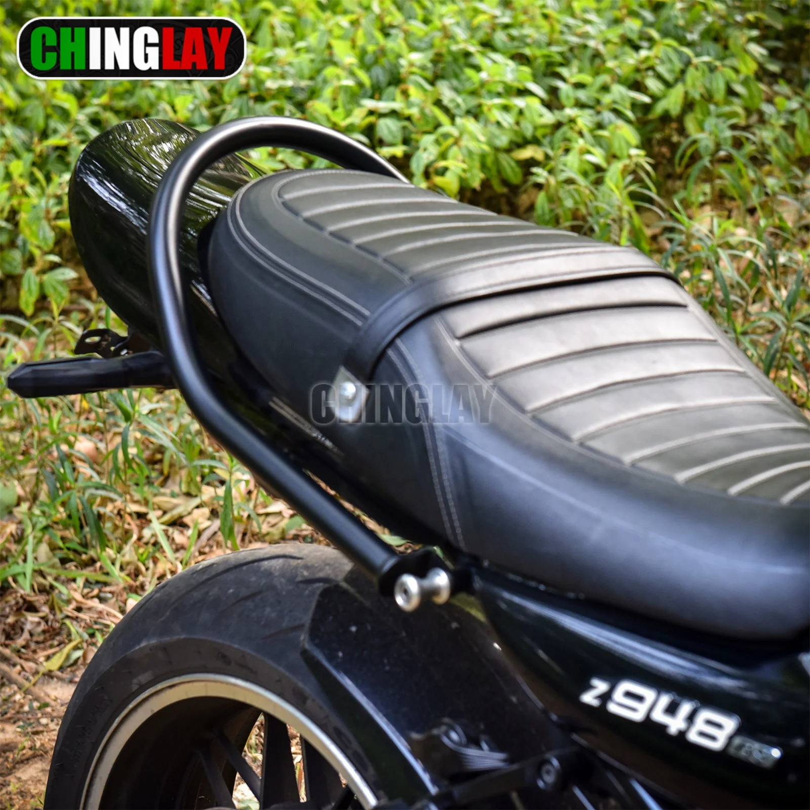 Compatible with Kawasaki Z900RS/CAFE 2018-2025 25mm Steel Rear Pillion Luggage Rack, Z900RS SE Passenger Grab Rail, Accessories