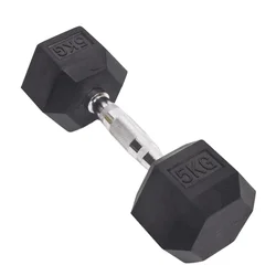 1-5kgRubber-coated hexagonal dumbbells wholesale female men's arm muscles home gym personal training studio fitness equipment.