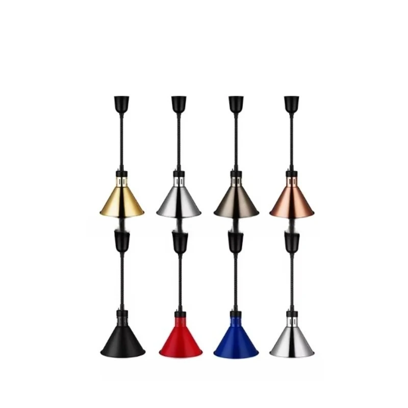 

Adjustable height commercial food heating lamp to maintain restaurant food freshness support