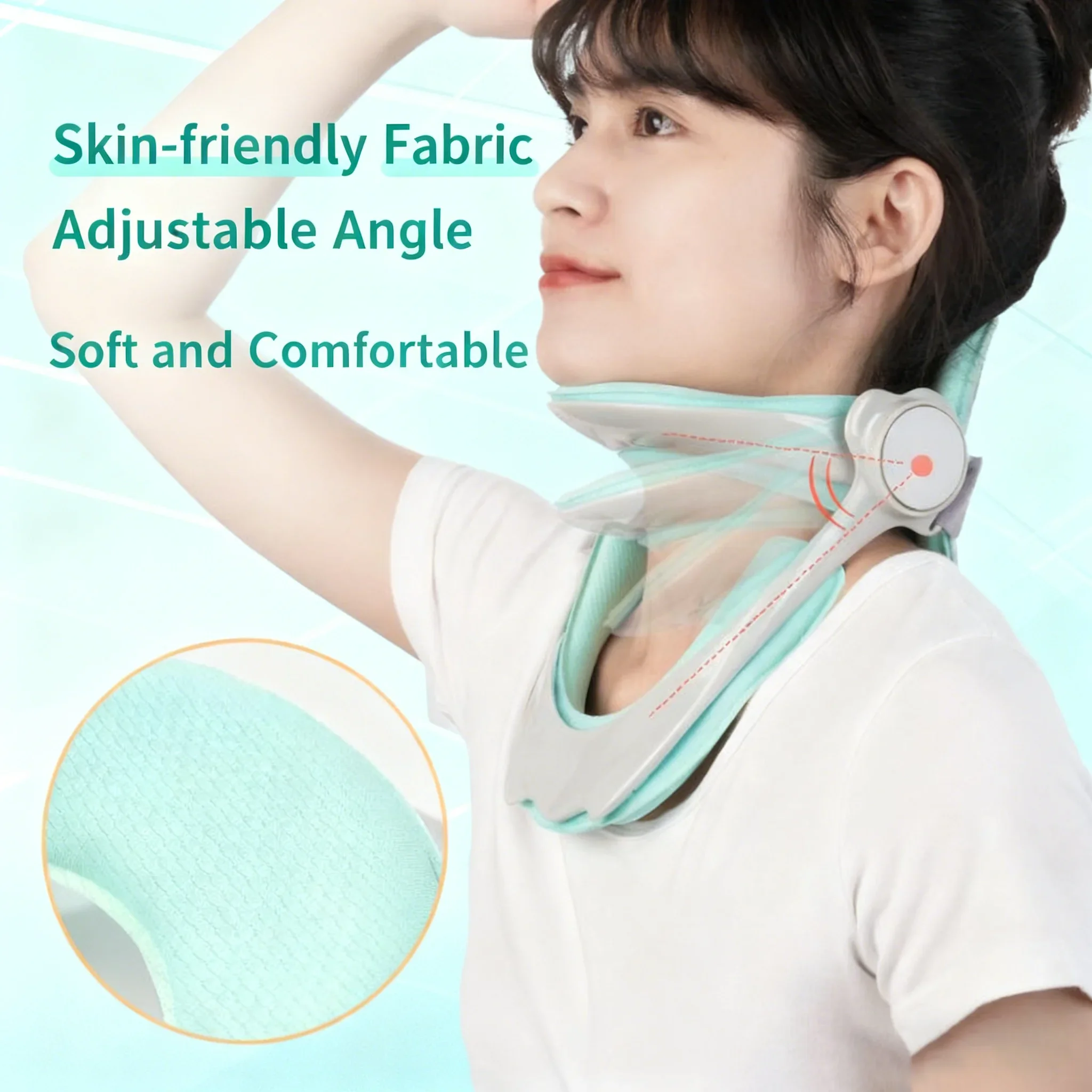 

Adjustable Cervical Neck Traction Device Posture Corrector Collar for Pain Relief Spine Support Home Office Use Anti Posture
