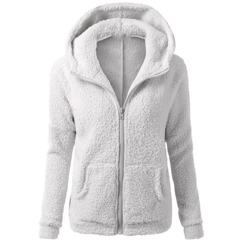 Jacket Coat Long Sleeve Hoodies Winter Warm Plush Sweatshirt Sweater Great For Cool Winters