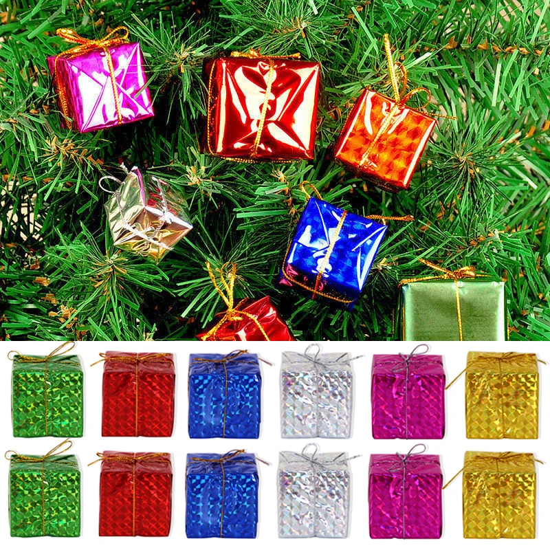 60/120 Stück Mini-Geschenkbox Weihnachtskugeln Ornamente für Weihnachtsbaum Anhänger Navidad Party Deko Ornamente Großhandel – Detail 1