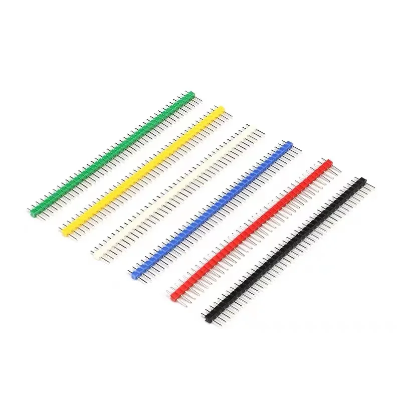 10PCS 1X40 Pin Single Row MALE 2.54MM PITCH 11MM/15MM/17MM/21MM/25MM LONG PIN Header connector Strip 1X40pin 1*40 40P 40Pin