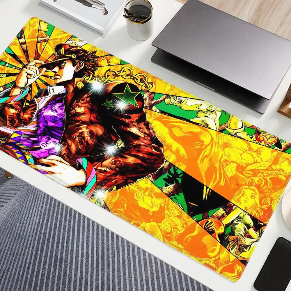 Hot Anime Joseph Joestar Mouse Pad Kabinet Keyboard Gaming Aksesoris Jojo Aneh Petualangan Laptop Karpet Lock Edge Mousepad
