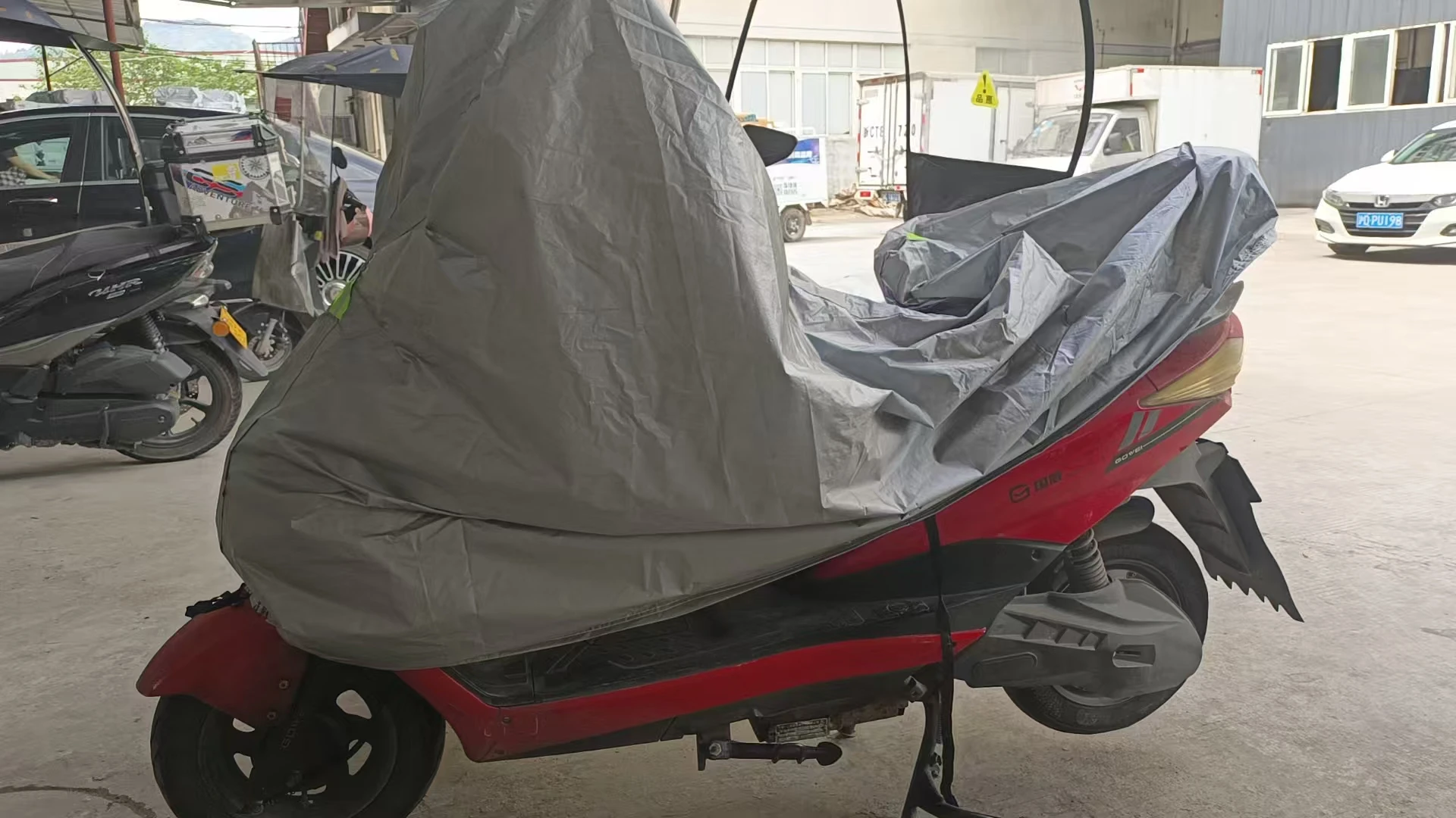 العالمي للدراجات النارية يغطي PEVA طبقة واحدة دراجة غطاء السيارة الكهربائية أدوات دراجة نارية الملحقات #4