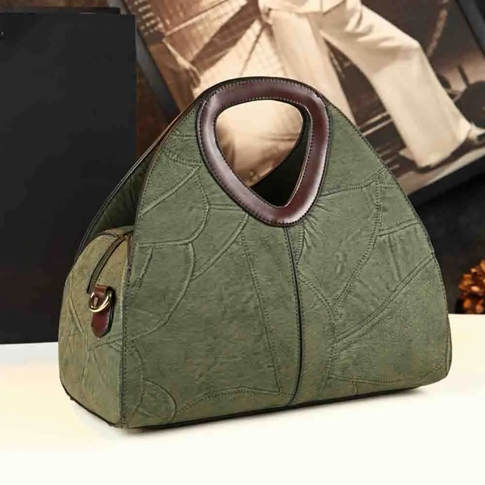 

Retro Style Women Top Handle Bag Luxury Ladies Handbags and Purses Vintage Patchwork Shoulder Elegant Ladies Daily Bags 2023 New