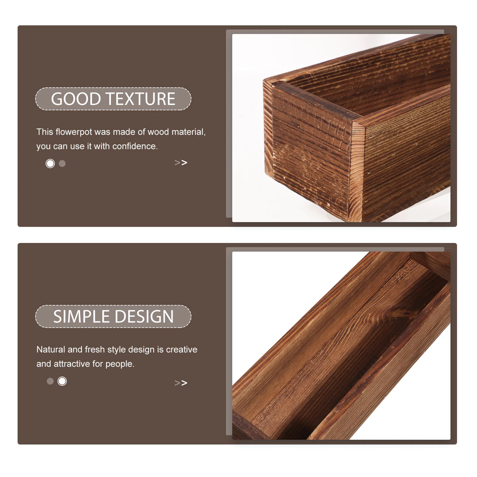 

Creative Rustic Flower Pot 30x9 5cm Sturdy Durable Plant Planter Boxes Vintage Succulent Decor Garden