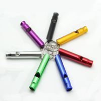 6pcs Survival Whistle Aluminum Safety Tools for Camping Emergency Loud Sound Durable Outdoor Sports Pet Training First Aid