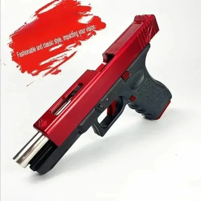 Black G17 Alloy Toy Gun Fires Plastic Bullets Long Range Great Power Best Gift for Kids' Birthdays