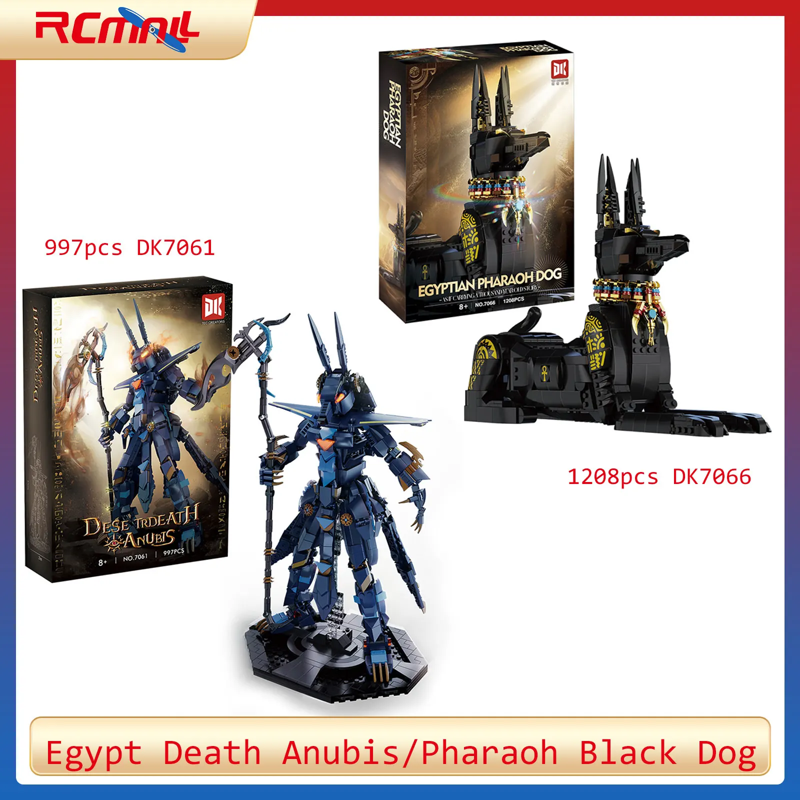 

Египетская смерть Анубис, модель строительного блока, собранная 3D фигурка фараона, черная собака, коллекция кирпичей, Декор, игрушка для рождественского подарка