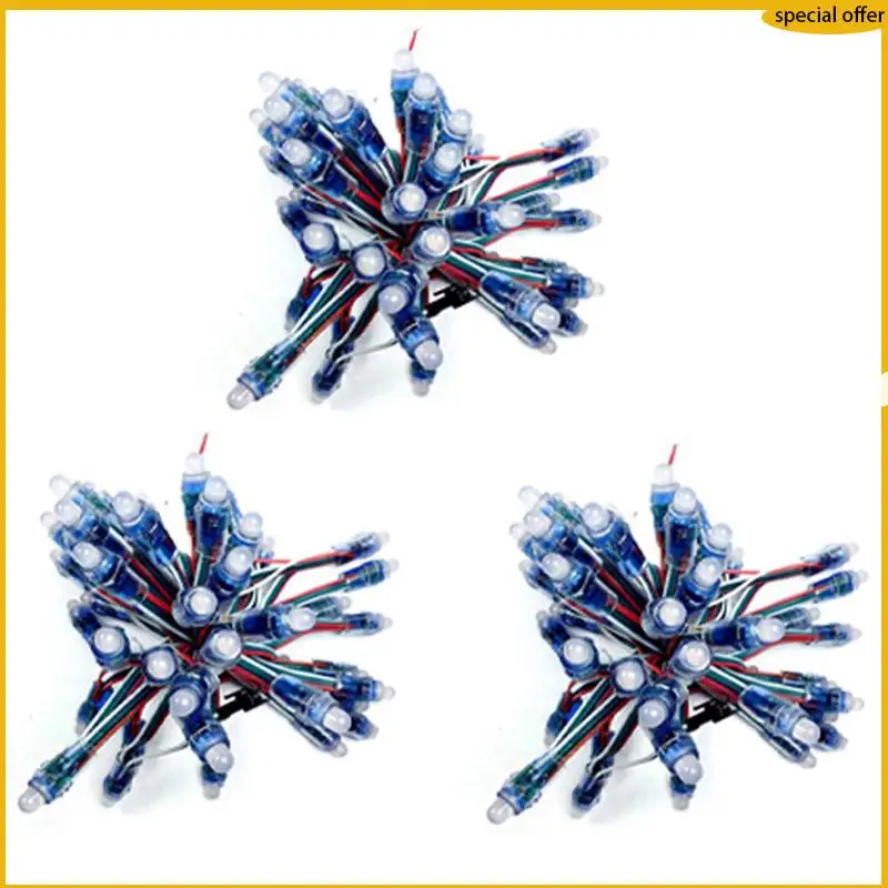 

A50I 300Pcs/Lot 12Mm WS2811 2811 IC RGB LED Pixels Module String Light IP68 5V Holidays/Christmas/ Festival